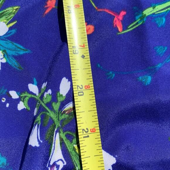 Worthington Blue Floral Top Size Petite Small - Picture 5 of 7